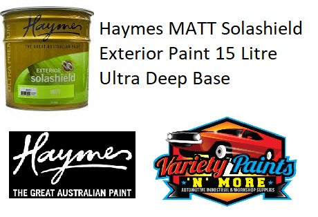 Haymes Solashield Exterior Paint 15 Litre Ultra Deep Base