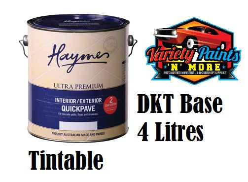 Haymes Quickpave 4 Litre Paving Paint DKT Dark Tint Base Waterbased
