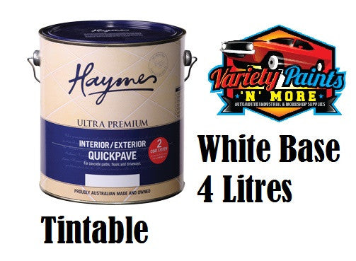Haymes Quickpave 4 Litre Paving Paint White Base Waterbased