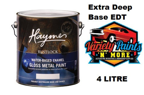 Haymes Rustlock Waterbased Gloss Enamel Extra Deep Base 4 Litres