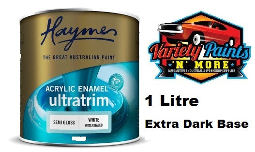Haymes Ultratrim Semi Gloss Acrylic Enamel Extra Deep Base 1 Litre EDT