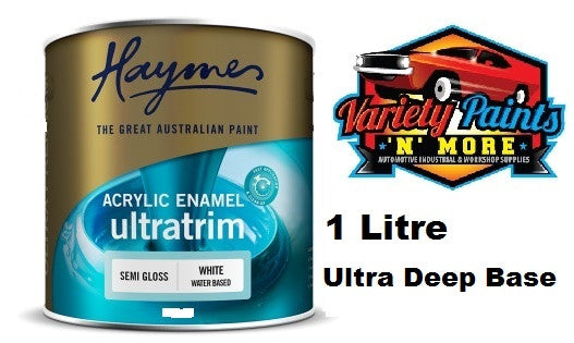 Haymes Ultratrim Semi Gloss Acrylic Enamel Ultra Deep Base 1 Litre UDT
