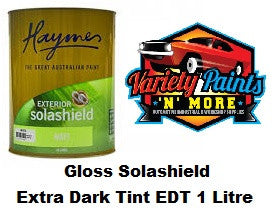 Haymes Solashield Exterior Paint Gloss 1 Litre Extra Deep Base EDT