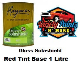 Haymes Solashield Exterior Paint Gloss 1 Litre Red Tint Base