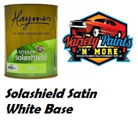 Haymes Solashield Exterior Paint Satin 1 Litre White Base
