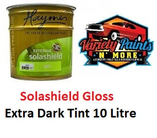 Haymes Solashield Exterior Paint Gloss 10 Litre Extra Dark Tint Base EDT