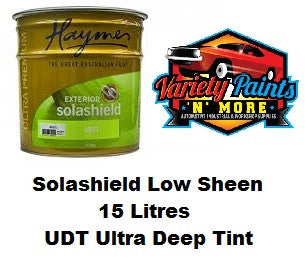 Haymes Solashield Exterior Paint Low Sheen 15 Litre White Base