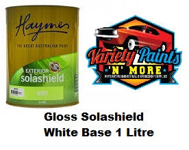Haymes Solashield Exterior Paint Gloss 1 Litre White Base