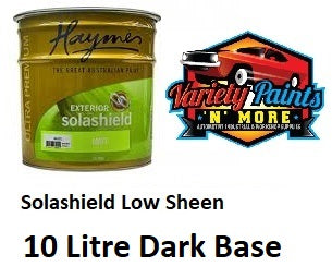 Haymes Solashield Exterior Paint Low Sheen 10 Litre Dark Tint Base DKT