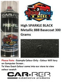 High SPARKLE BLACK Metallic 888 Basecoat 300 Grams