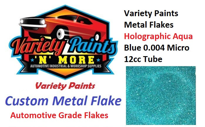 Charger Metal Flakes Holographic Aqua Blue 0.004 Micro 12cc Tube