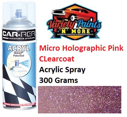 Micro Holographic PINK Metal Flake Clear Acrylic Spray Paint 300 Grams
