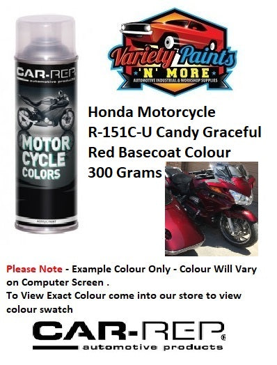 Honda Motorcycle R-151C-U Candy Graceful Red Basecoat Colour 300 Grams