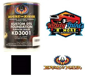 Kustom DTS Foundation Surfacer/Sealer Black 1 Quart House of Kolor