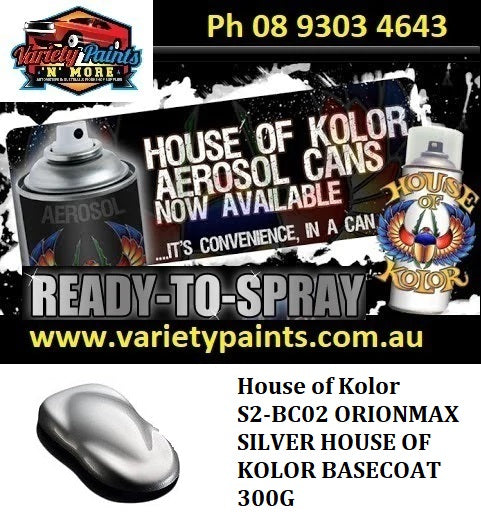 S2-BC02 Orion Silver House of Kolor BASECOAT 300G