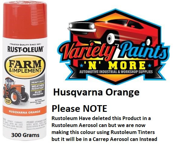 Car-Rep Husqvarna Orange FARM & AG Spray Paint 300 Gram **SEE NOTES