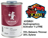 Debeers 2K Uni Thinner Medium 70% / Xylene 30% 1 Litre Hydrographics Activator