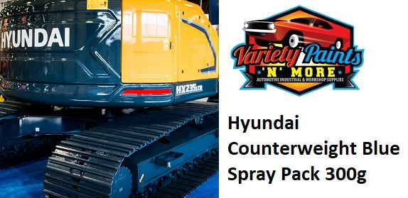 HYEXCWB Hyundai Excavator Counterweight Blue Gloss Enamel Spray Paint 300g RAL5003