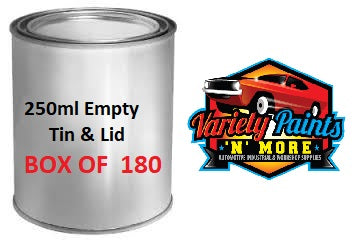 Empty 250ML Litre Tins & Lids (180 Units 1 Carton) VC250-180