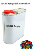 4 Litre EMPTY Metal Flask Can carton of 24 units