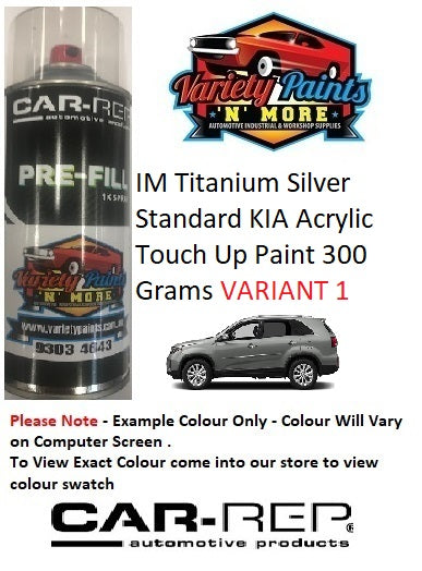 IM Titanium Silver V1 KIA Acrylic Touch Up Paint 300 Grams VARIANT 1