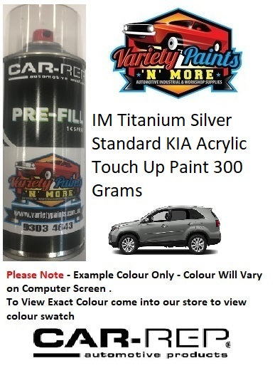 IM Titanium Silver Standard KIA Acrylic Touch Up Paint 300 Grams