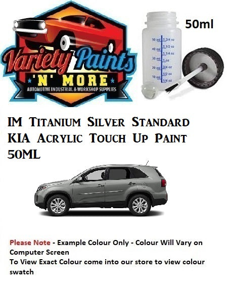 IM Titanium Silver Standard KIA Acrylic Touch Up Paint 50ML