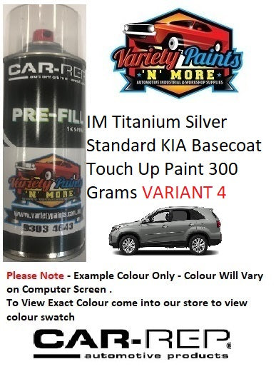 IM Titanium Silver Standard KIA Basecoat Touch Up Paint 300 Grams