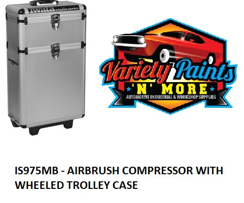 IS975MB - AIRBRUSH COMPRESSOR WITH WHEELED TROLLEY CASE