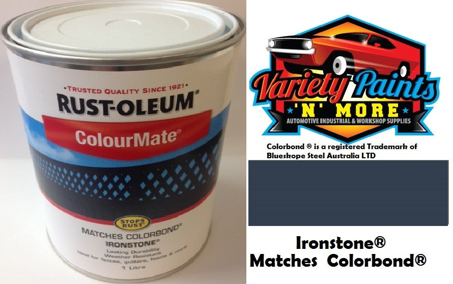 RustOleum Colourmate Ironstone  Colorbond  1 Litre Paint