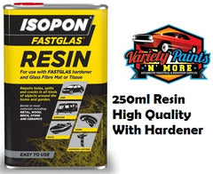 Isopon Fastglas Fibreglass Resin and BPO Hardener 250ml Variety Paints N More 