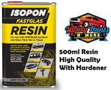 Isopon Fastglas Fibreglass Resin and BPO Hardener 500ml 