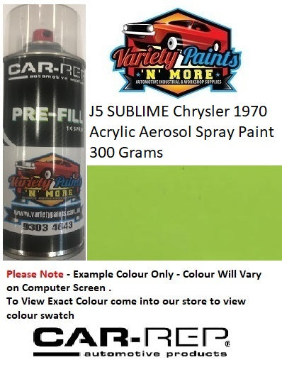 J5 SUBLIME Chrysler/Dodge/Plymouth 1970 Acrylic Aerosol Spray Paint 300 Grams