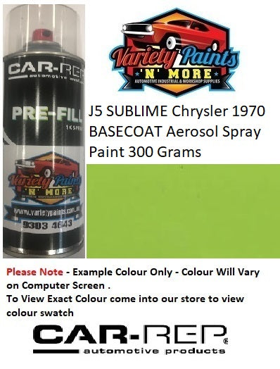J5 SUBLIME Chrysler/Dodge/Plymouth 1970 BASECOAT Aerosol Spray Paint 300 Grams