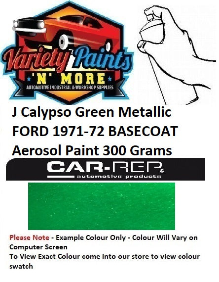 J Calypso Green Metallic FORD 1971-72 BASECOAT Aerosol Paint 300 Grams