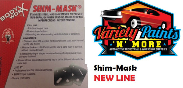 Bodyworx Shim Mask Stainless Steel Stencil