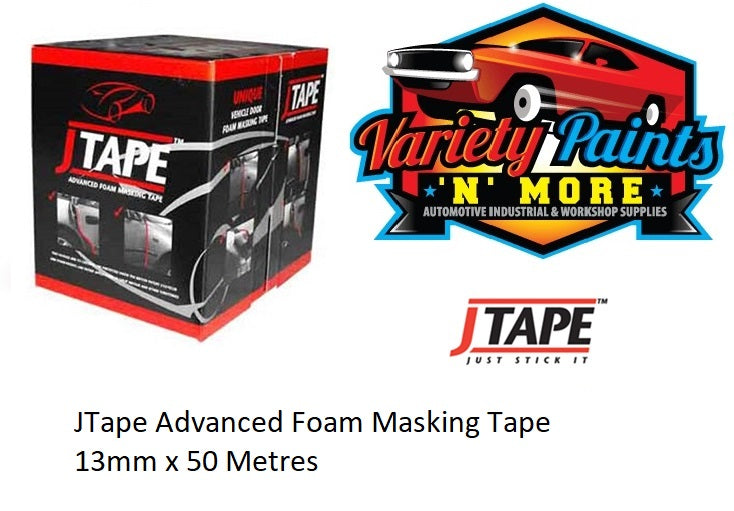 JTape Smooth Edge Foam Masking Tape 13mm x 50 Metres