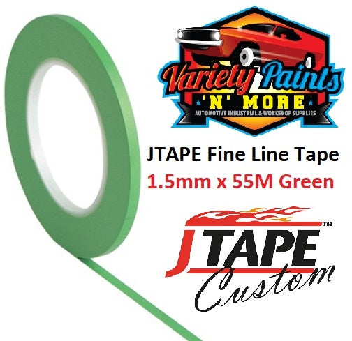 JTAPE Fine Line Tape 1.5mm x 55M Green