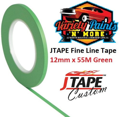 JTAPE Green Fine Line Tape 12mm x 55M