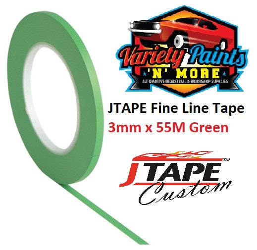 JTAPE Fine Line Tape 3mm x 55M Green