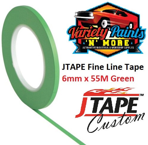 JTAPE Green Fine Line Tape 6mm x 55M
