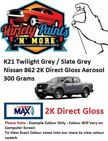 K21 Twilight Grey / Slate Grey Nissan 862 2K Direct Gloss Aerosol 300 Grams