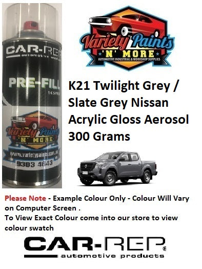 K21 Twilight Grey / Slate Grey Nissan Acrylic Gloss Aerosol 300 Grams