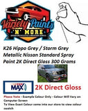 K26 Hippo Grey / Storm Grey Metallic Nissan Standard Spray Paint 2K Direct Gloss 300 Grams