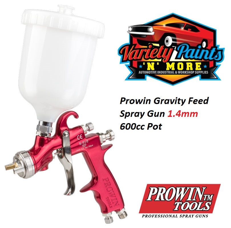 Prowin Gravity Feed Spray Gun 1.4mm 600cc Pot 