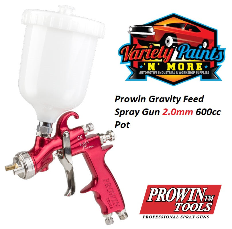 Prowin Gravity Feed Spray Gun 2.0mm 600cc Pot