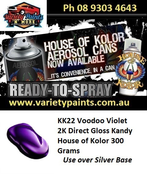 KANDY 2K Direct Gloss KK22 Voodoo Violet House of Kolor 300 Grams