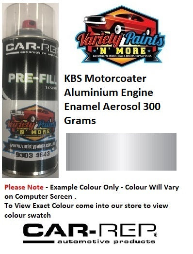 KBS Motorcoater Aluminium Engine Enamel Aerosol 300 Grams ** SEE NOTES