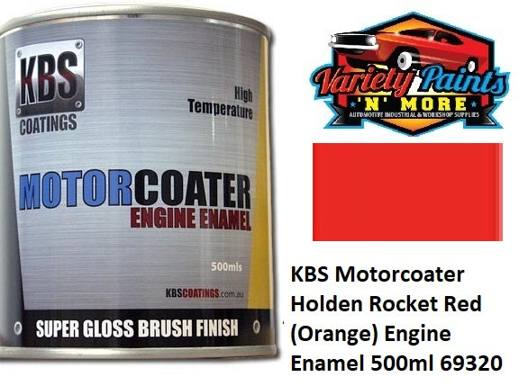 KBS Motorcoater Holden Rocket Red (Orange) Engine Enamel 500ml 69320