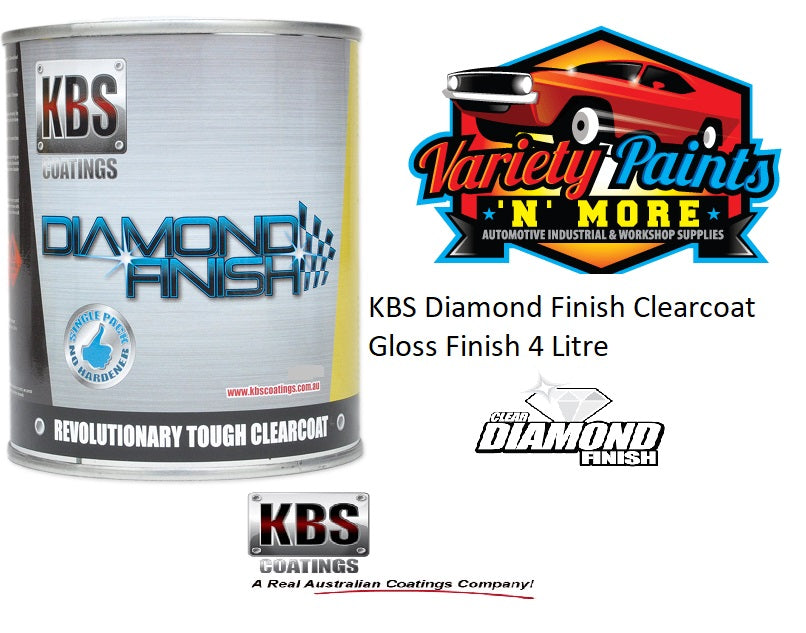 KBS Diamond Finish Clearcoat Gloss Finish 4 Litre 8504